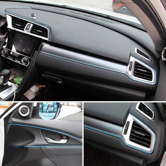 5 м декоративные полоски для салона автомобиля, гальванические полоски для отделки автомобиля, комплект DIY украшения, гибкие полоски, формовочные полоски для автостайлинга