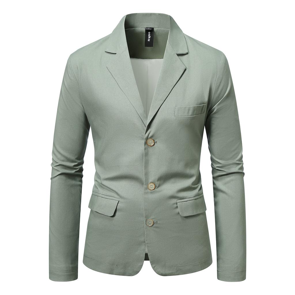 Мужской однобортный британский модный повседневный пиджак молодежный костюм