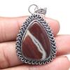 Pendant Stick Agate Gemstone Valentine'Day Ethnic Silver Jewelry 2.25"