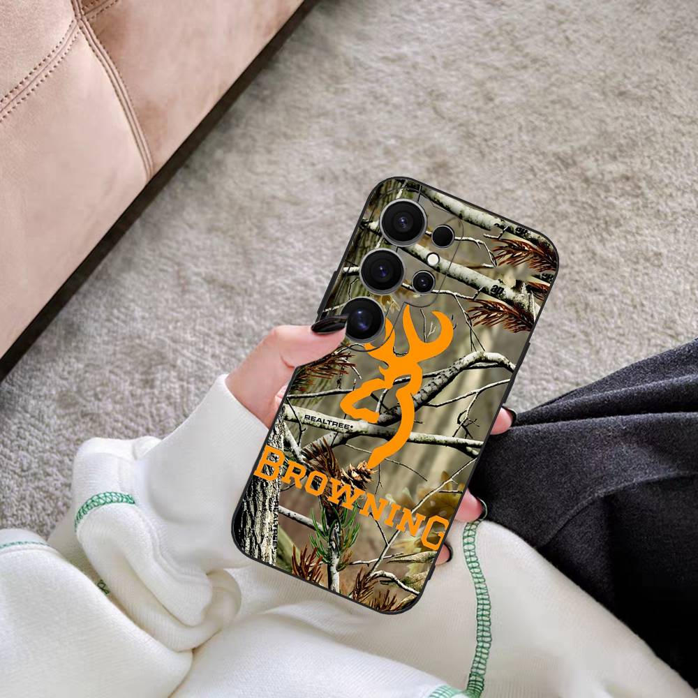 B-Browning Logo Phone Case For Samsung S 24 Fe 25 Ultra Plus 20 Lite 21 30 22 23 24 22 Ultra 5G Fundas