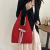 New Design Polka Dot Tote Bag Lightweight Women's Handbags Ins Bow Lace Shoulder Bag  Girls