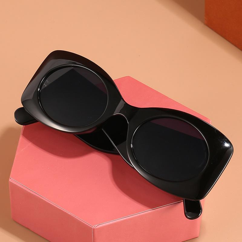 Oval Sunglasses, Trendy Personality Wide-Leg Glasses, Versatile Jelly Sunglasses For Women