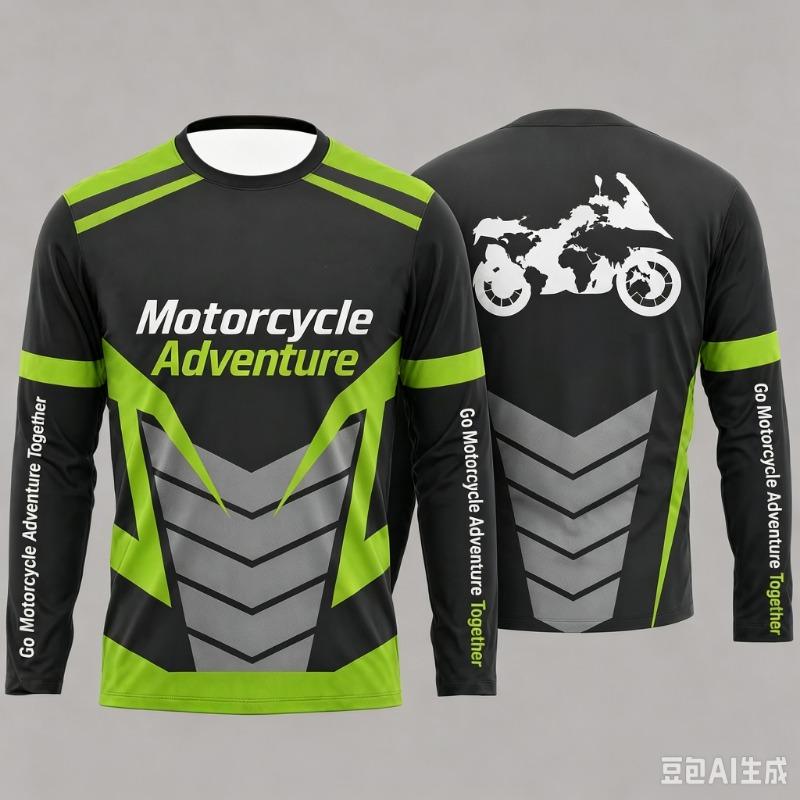 Long Sleeve Motorcycle Adventure Jersey Graphic Family Matching Biker Outdoor Casual Fashion Stylish Printed Tee Shirt Wear Top