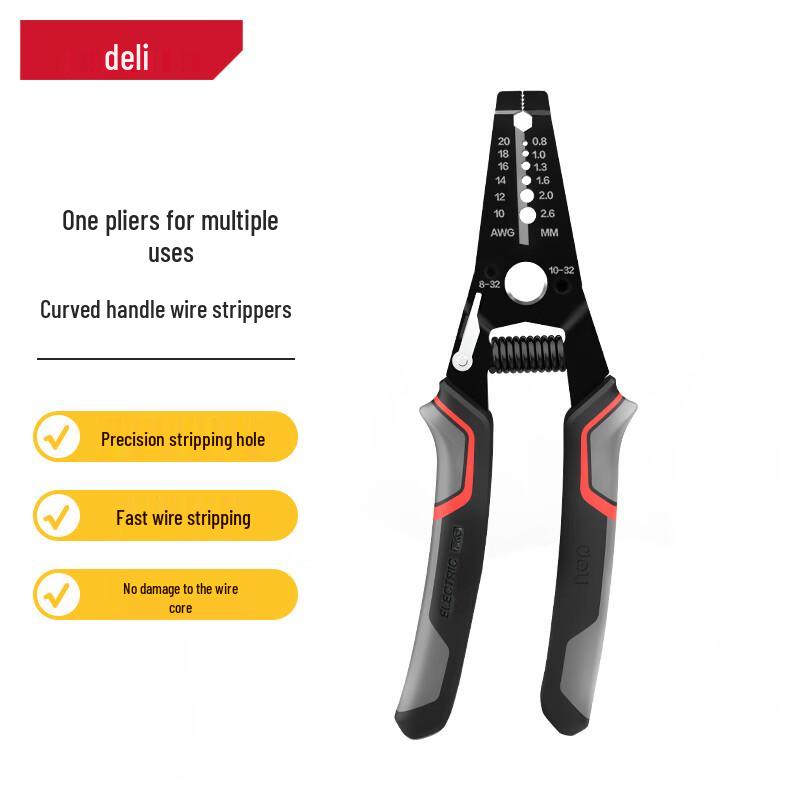 Deli DL2606 Bent Handle Wire Stripper
