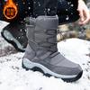 New Winter Men's Shoes Warm Plush High Top Couple Men's Snow Boots Winter Outdoor Anti-Slip Ankle Boots Work Casual Boots