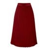 Women Chiffon Skirt Mid-length Pleated Skirt Elastic High Waist Slim Slimming Loose Skirt