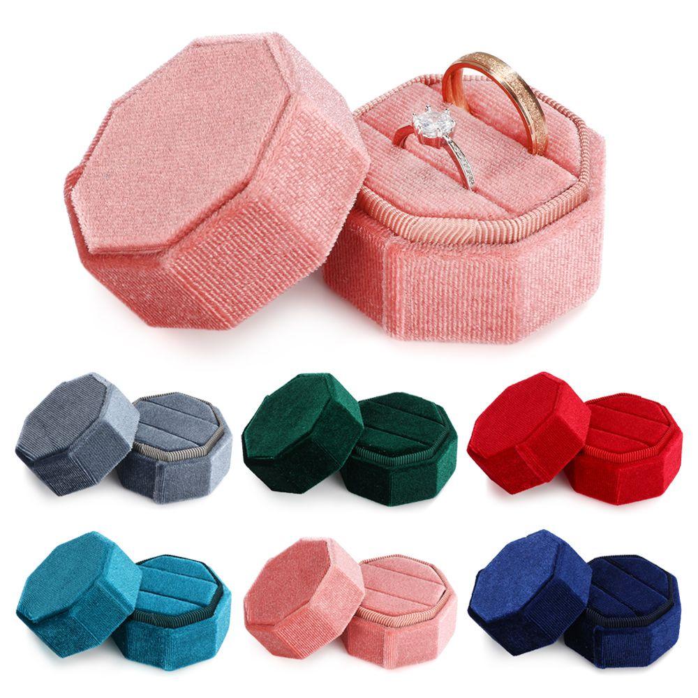 Высококачественная изысканная свадебная шкатулка для хранения колец со съемной крышкой, бархатная шкатулка для хранения ювелирных изделий