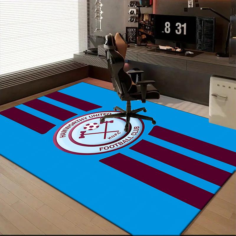 Ham-worthy United Football Club Rug for Living Room, Game Rooms, Office, Bedroom, Office Floor Mat Playful Design, fan gifts Christmas decor