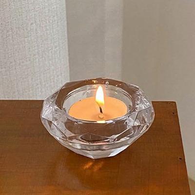 Подсвечники из хрустального стекла, прозрачный подсвечник для вечеринки, свадьбы, центрального украшения обеденного стола, украшения рабочего стола, домашнего декора