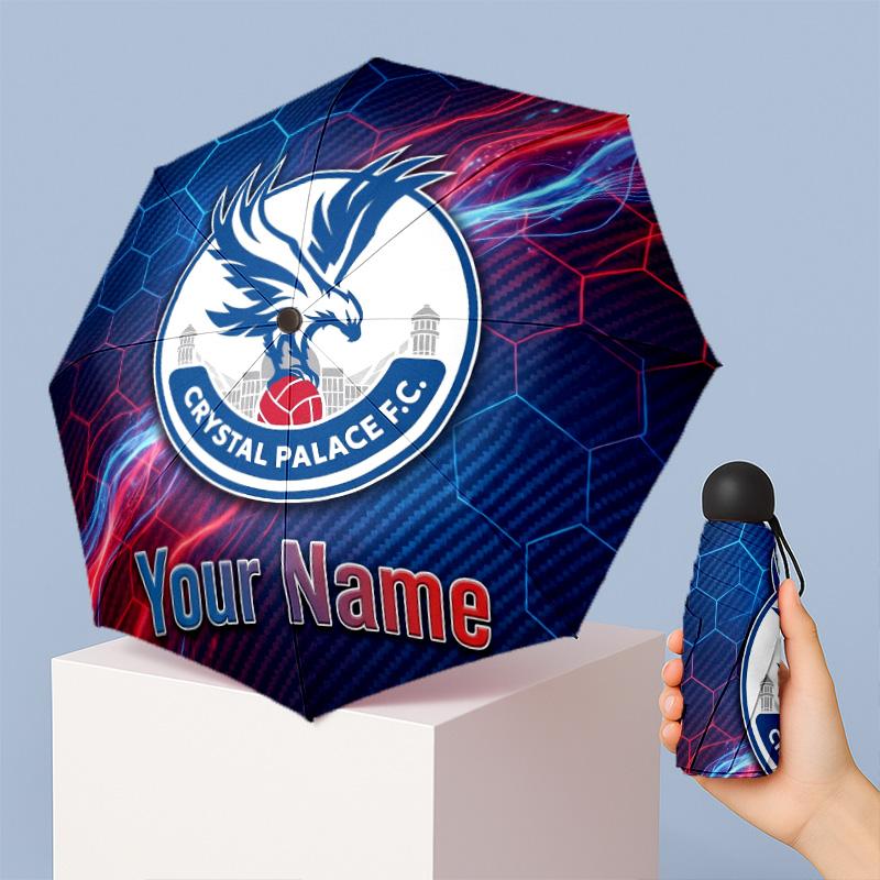 Crystal Palace Manual Five Fold 8 Rib Umbrella Support Custom Text, Lightweight Travel Umbrella