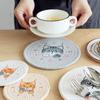 Cartoon S/L Coasters Tableware Waterproof Bowl Dish Pot Mats Cotton Heat Insulation Pad for Home Kitchen