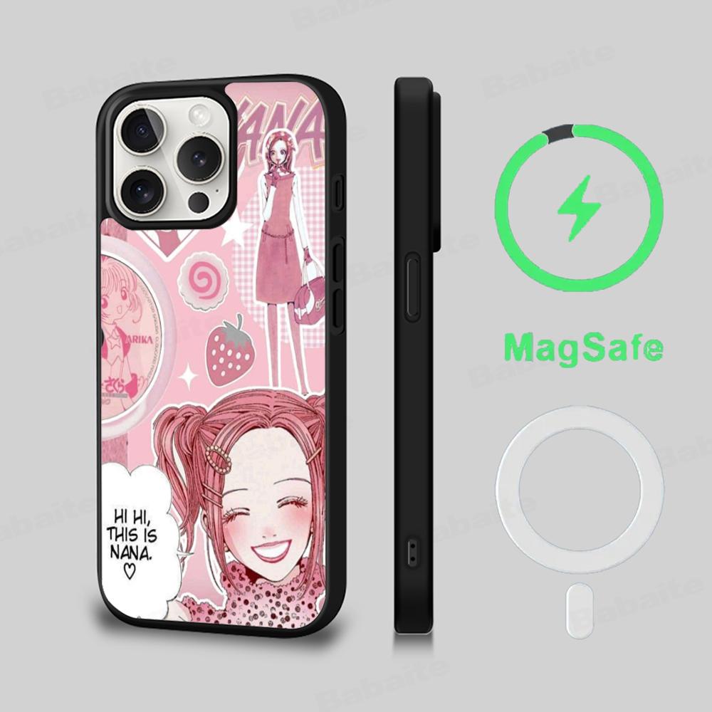 Чехол N-NANA для телефона Magesafe Магнитный Беспроводная Зарядка Чехол Для iPhone 16 11 12 13 14 15 Pro Max Plus Mini