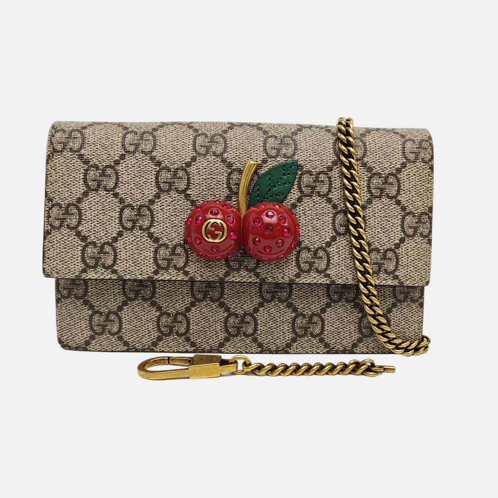 [Pre-Owned] 3D Cherry Decorated Logo Chain Bag - Excellent #1U96Y5J