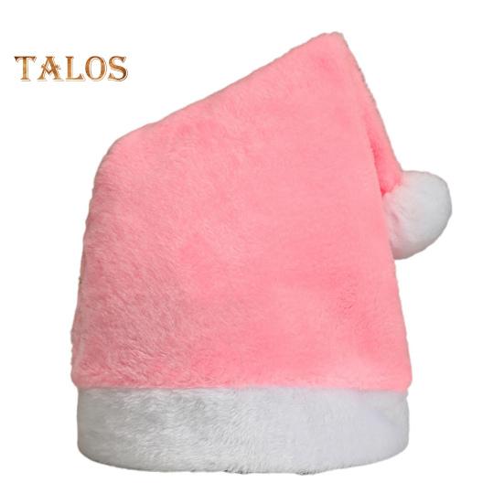 Шапка Санты с белым плюшевым шариком, рождественский праздничный костюм, мягкая бархатная рождественская шапка для рождественских вечеринок, семейных посиделок
