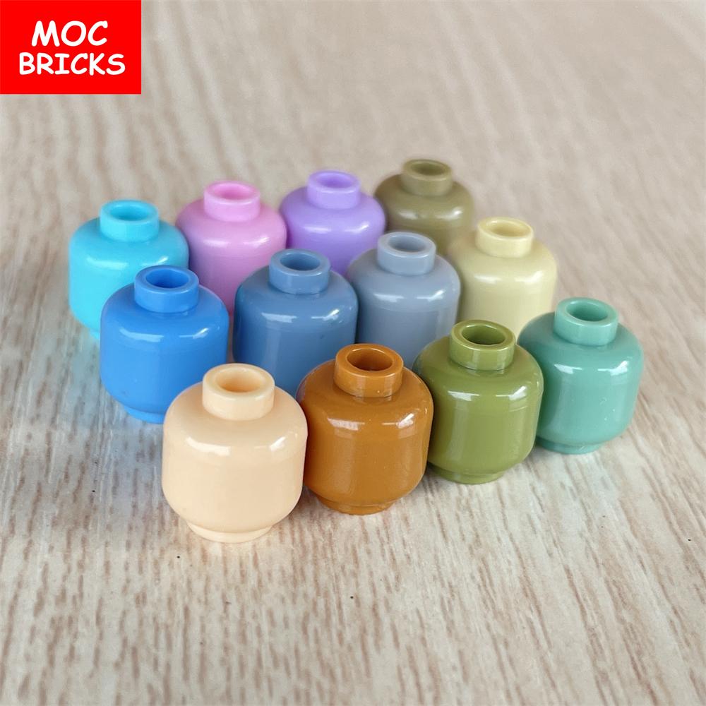 Фигурка MOC Bricks Пустая Голова Лицо Банка Бутылка Аксессуары Собранная Деталь Строительные Блоки Игрушки Для Детей