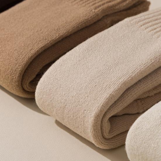 1 пара зимних чехлов для икр, трикотажные эластичные, сохраняющие тепло, нескользящие, утолщенные, гетры, впитывающие пот, носки с начесом для холодной погоды