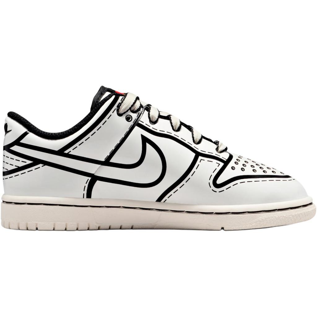 Детские кроссовки LEGO x Nike Dunk Low PS Sail кремовые черные с красным оттенком II7288-100