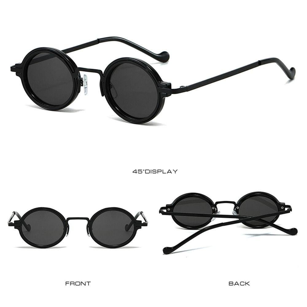 Солнцезащитные очки Y2K с защитой UV400 в панк-оттенках, модные маленькие круглые солнцезащитные очки для женщин и мужчин
