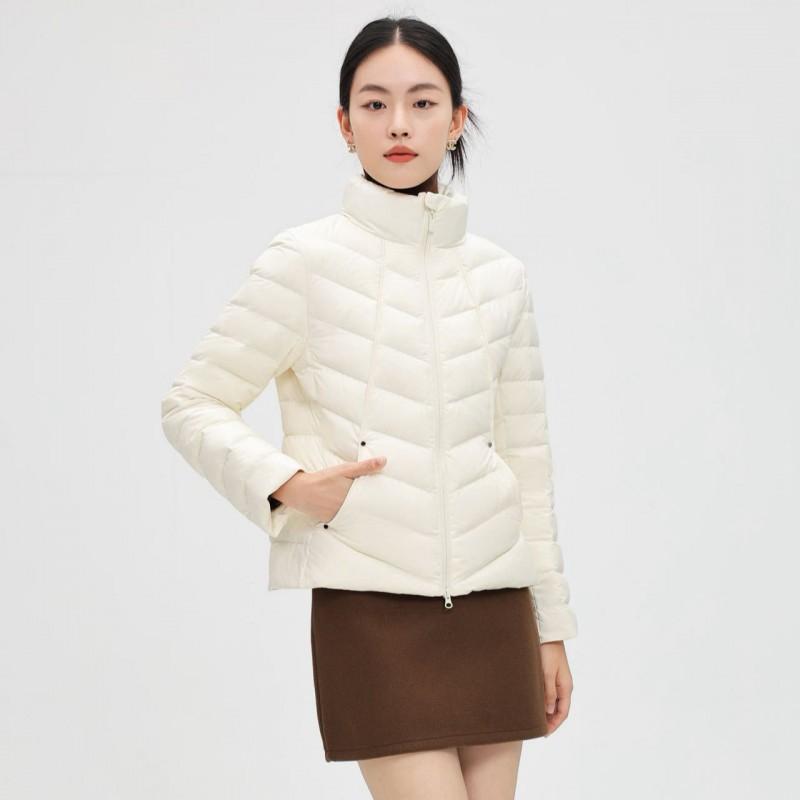 Womens Lightweight Down Jacket 2026 Fall Winter Short Puffer Coat With Stand Collar Slim Fit Daily Outdoor Commute