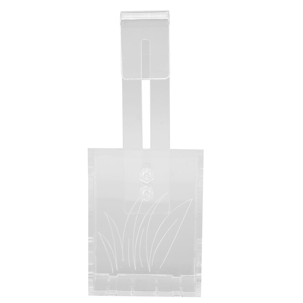 Aquarium Aquatic Planter Transparent Acrylic Fish Tank Hanging Water Plants Planter with Hook and Holes Small Hook