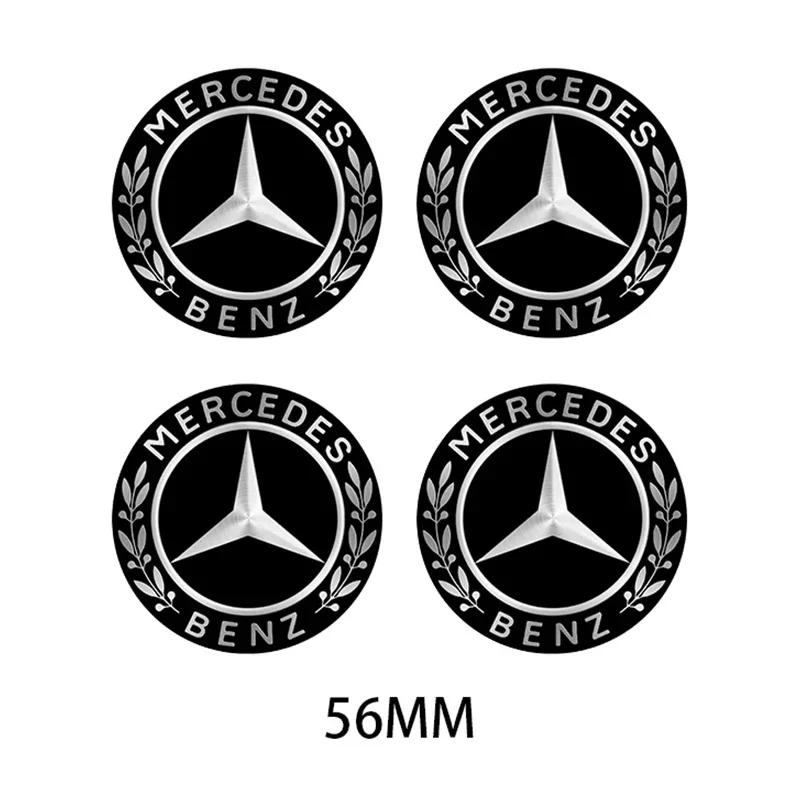 4Pc 56mm/65mm Car Wheel Center Hub Cap Auto Rim Covers Mercedes Benz Amg C180 C200 C260 C300 W108 W124 W126 W140 W168 W169 W176 WP1