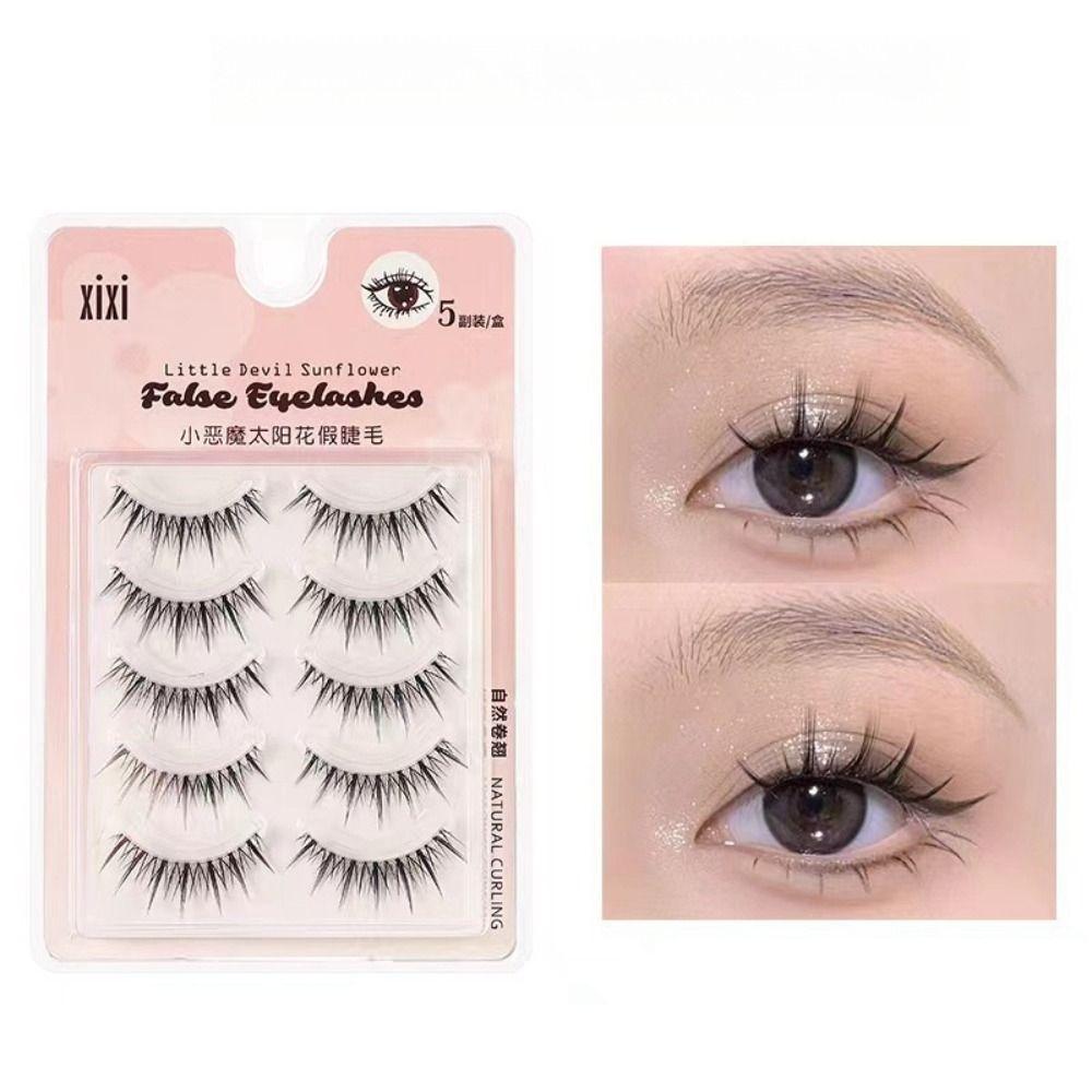 DIY Fake Eyelashes Curled Full Strip Fake Lashes Soft Black False Eyelashes  Makeup