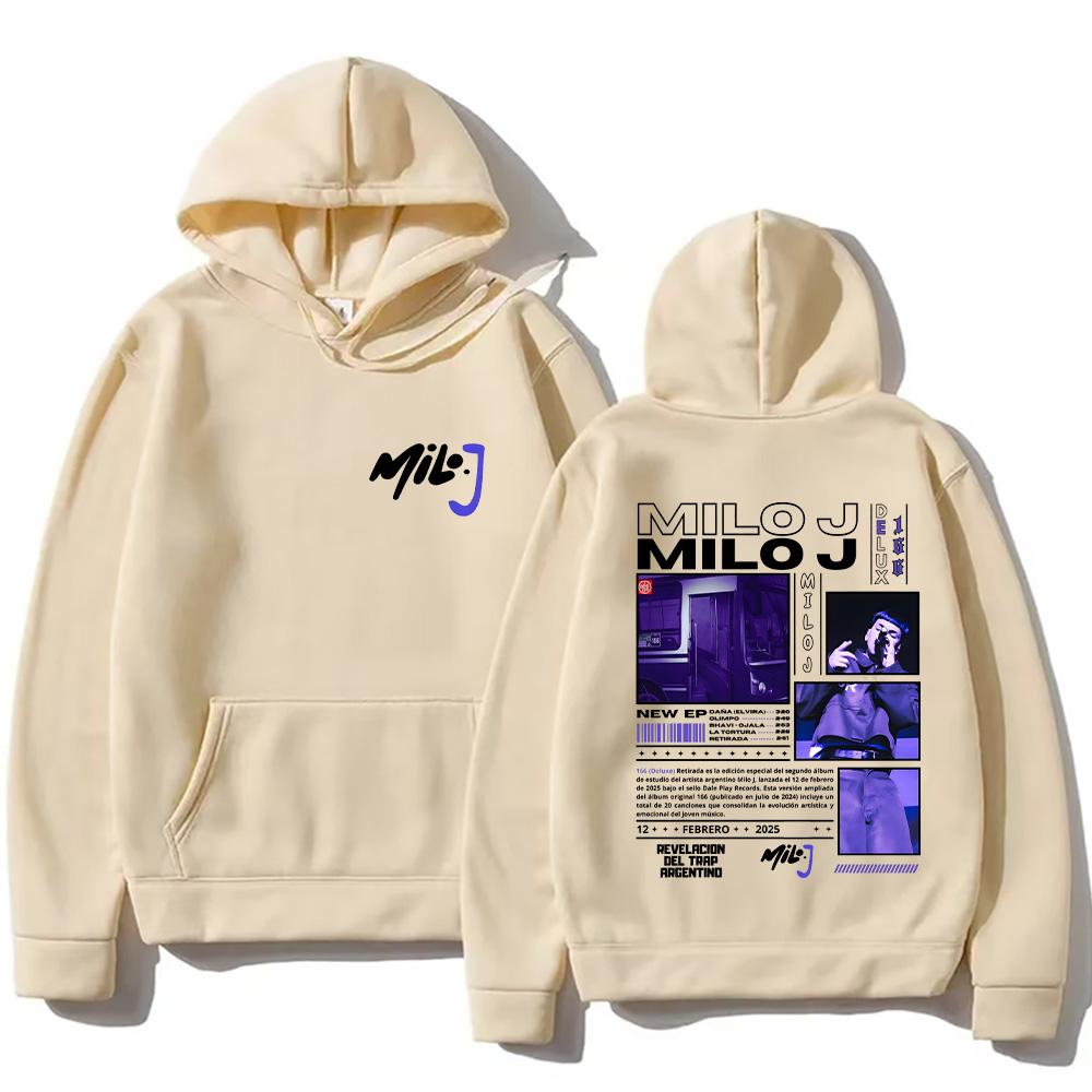Толстовки Milo J Рэпер Milo J Мерч Свитшоты Мода Женщины Мужчины Новый Дизайн Одежда Графический Принт Уличная Мода Пуловеры Повседневные