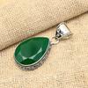 Ювелирные изделия из стерлингового серебра 925 пробы с зеленым ониксом, красивый кулон ручной работы для нее