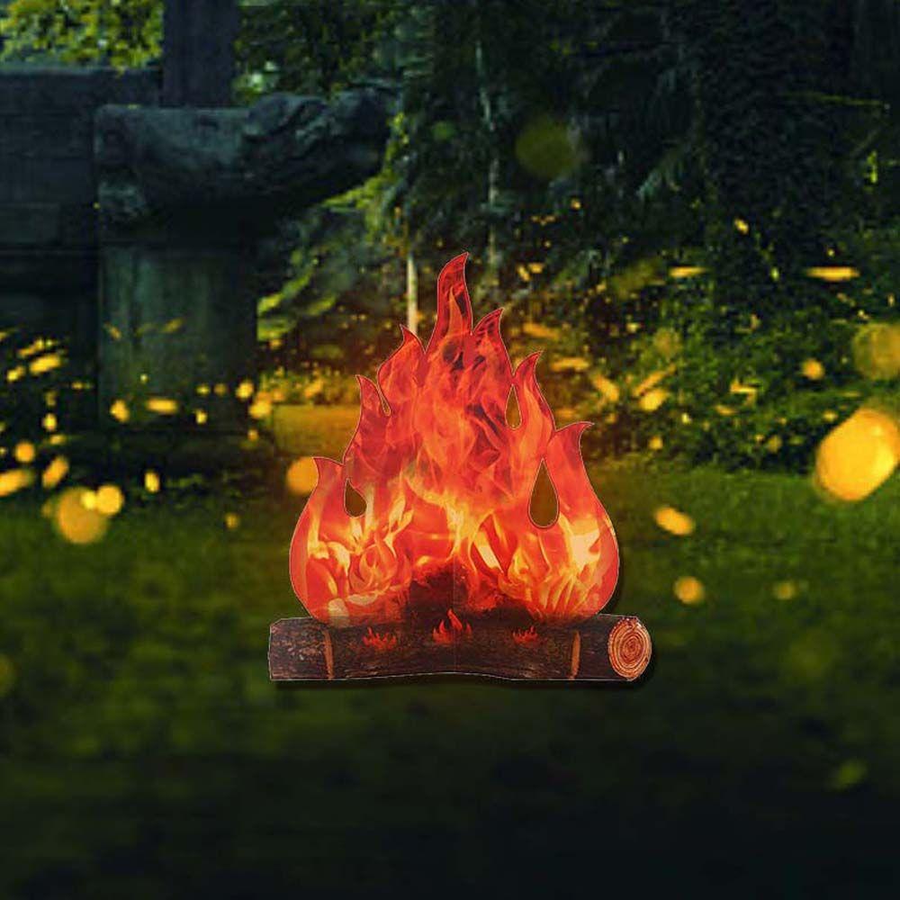 Декор Факел Рождество Картон Костер Искусственный Костер Картон Пламя Хэллоуин Украшения