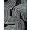 Modern Scandinavian Living Room Rug Black 190x240