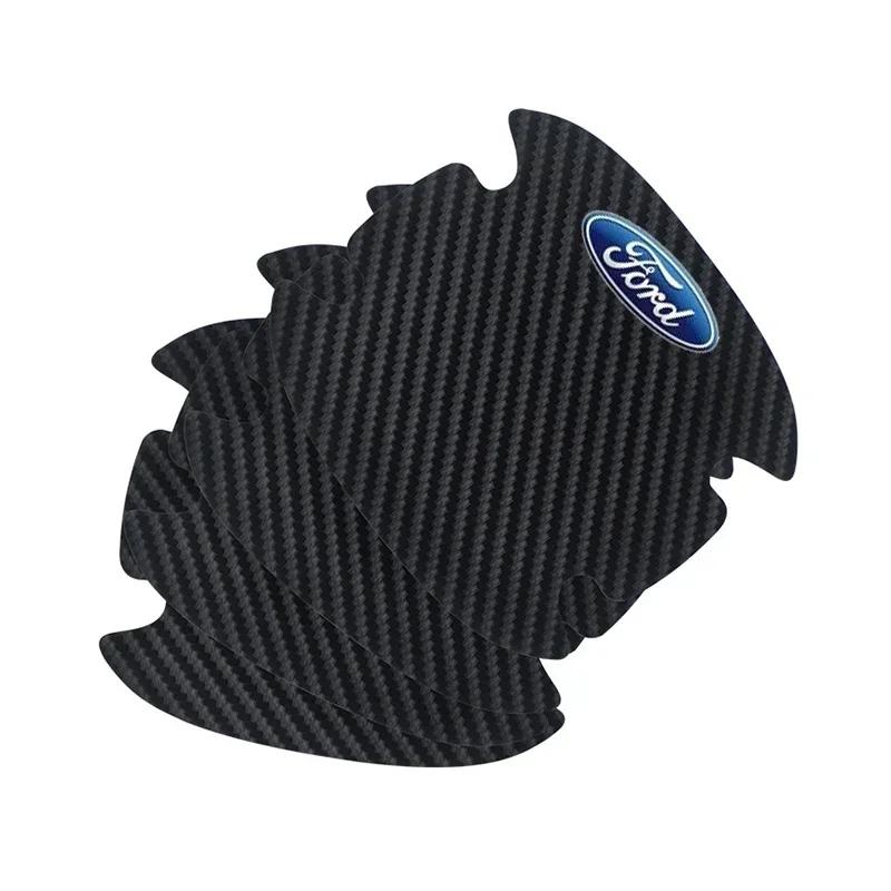 Автомобильная наклейка 2026 Наклейки на ручки дверей автомобиля для Ford Focus Galaxy Kuga Mondeo S MAX Escape Fiesta Ranger Transit Edge Значок Зеркало заднего вида