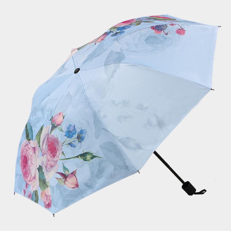 Зонт от солнца Защита от солнца УФ-защита Зонт Женский мужской Зонт от солнца двойного назначения Черный клей Портативный прочный складной зонт