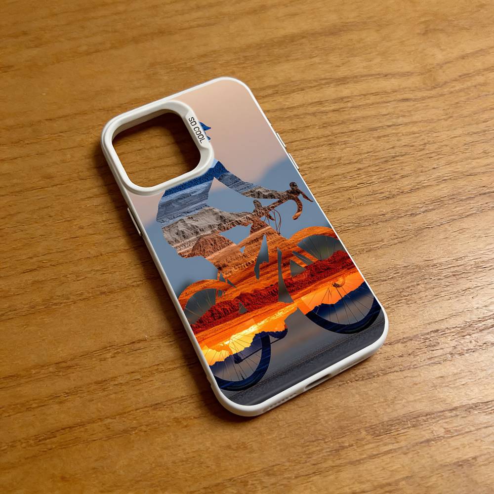 Bicycle Bike Sport Phone Case for iPhone 17 16 Pro Plus X XS Max Air Mini 15 14 Soft Shockproof Cover