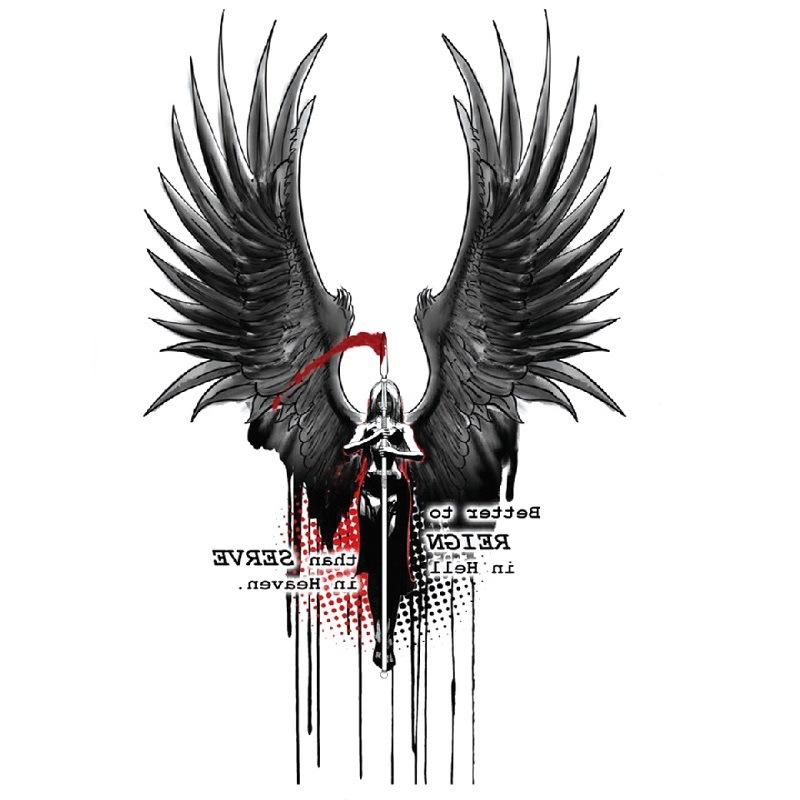 Наклейка на татуировку на руку с цветком, крылья ангела, череп, ветер, набор для переноса на воду, водонепроницаемая наклейка на татуировку