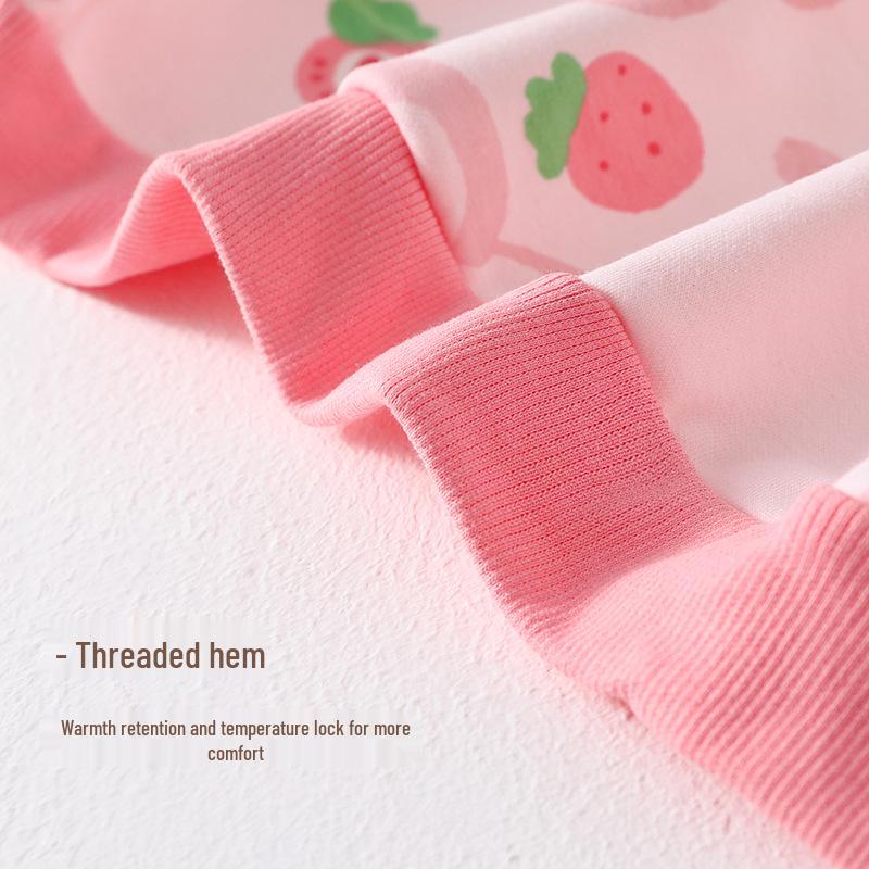 Baby Fleece Set: Warm Autumn & Winter Outing Clothes with High Waist Belly Protection