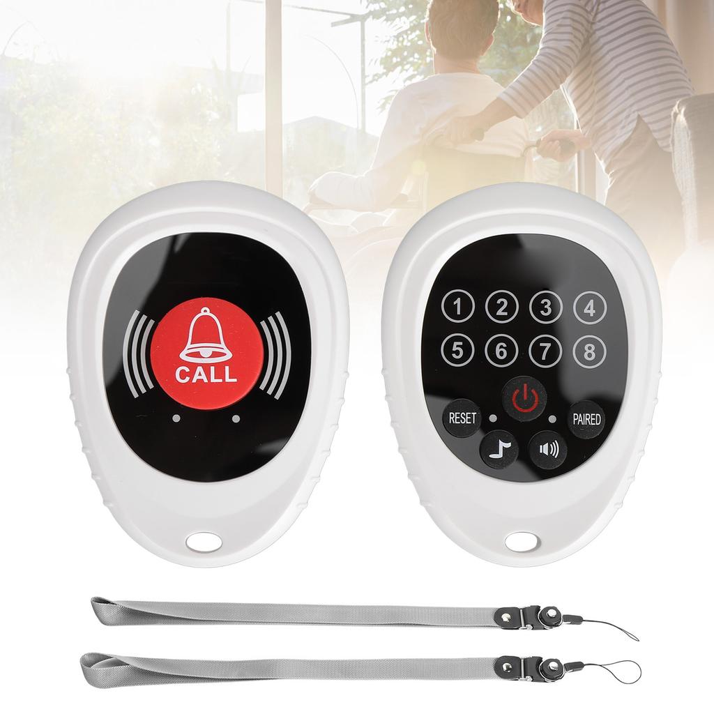 Wireless Caregiver Pager Call Button Professional Re able 3280.8ft Range Nurse Call System for Elderly Patient Monitoring SOS Alarm System