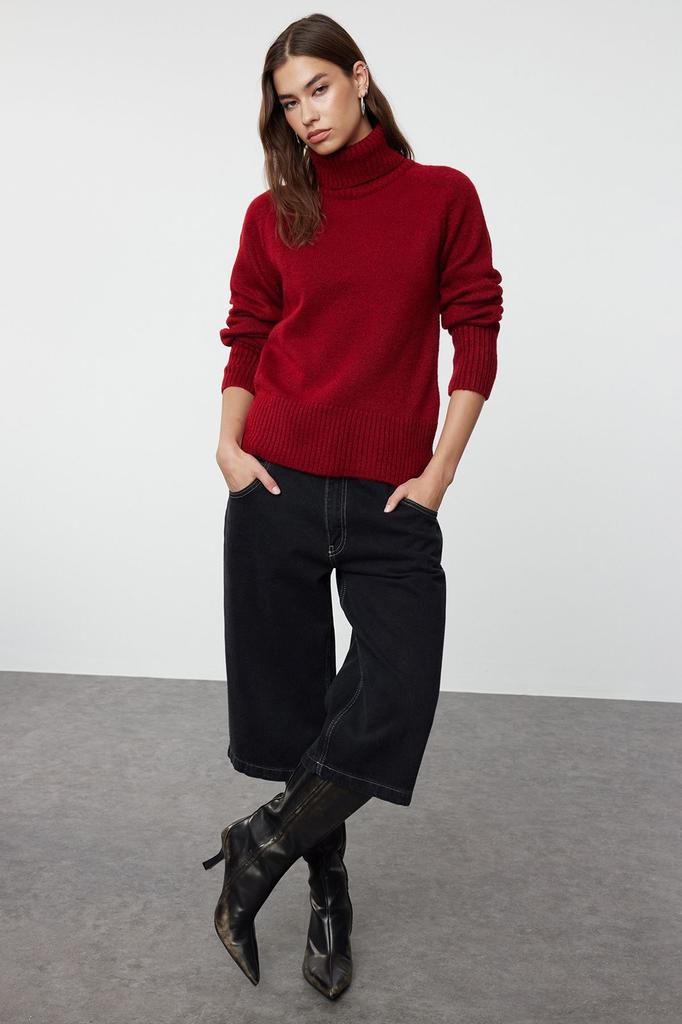 Women's Fashion Stylish Sweater Mint Soft Textured Basic Knitwear Sweater