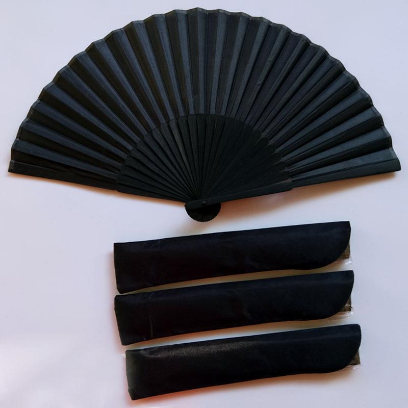 Черный ручной веер, винтажные складные веера, сувениры для свадебной вечеринки, складные декоративные веера для танцевальной домашней вечеринки