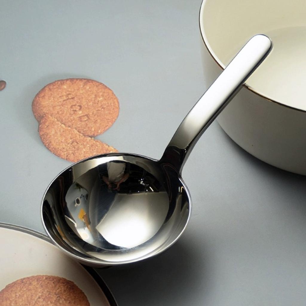 Сверхпрочный половник с короткой ручкой, надежный половник из нержавеющей стали, эффективная суповая ложка для шеф-поваров и домашних кулинаров