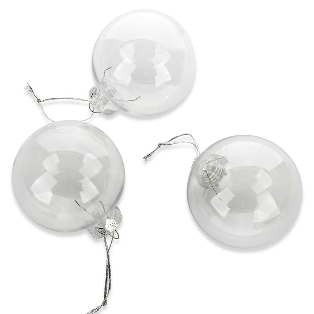 ПЭТ Пластик Прозрачные Рождественские Шары Подарки Рождественская Елка Подвесной Кулон Рождественские Украшения