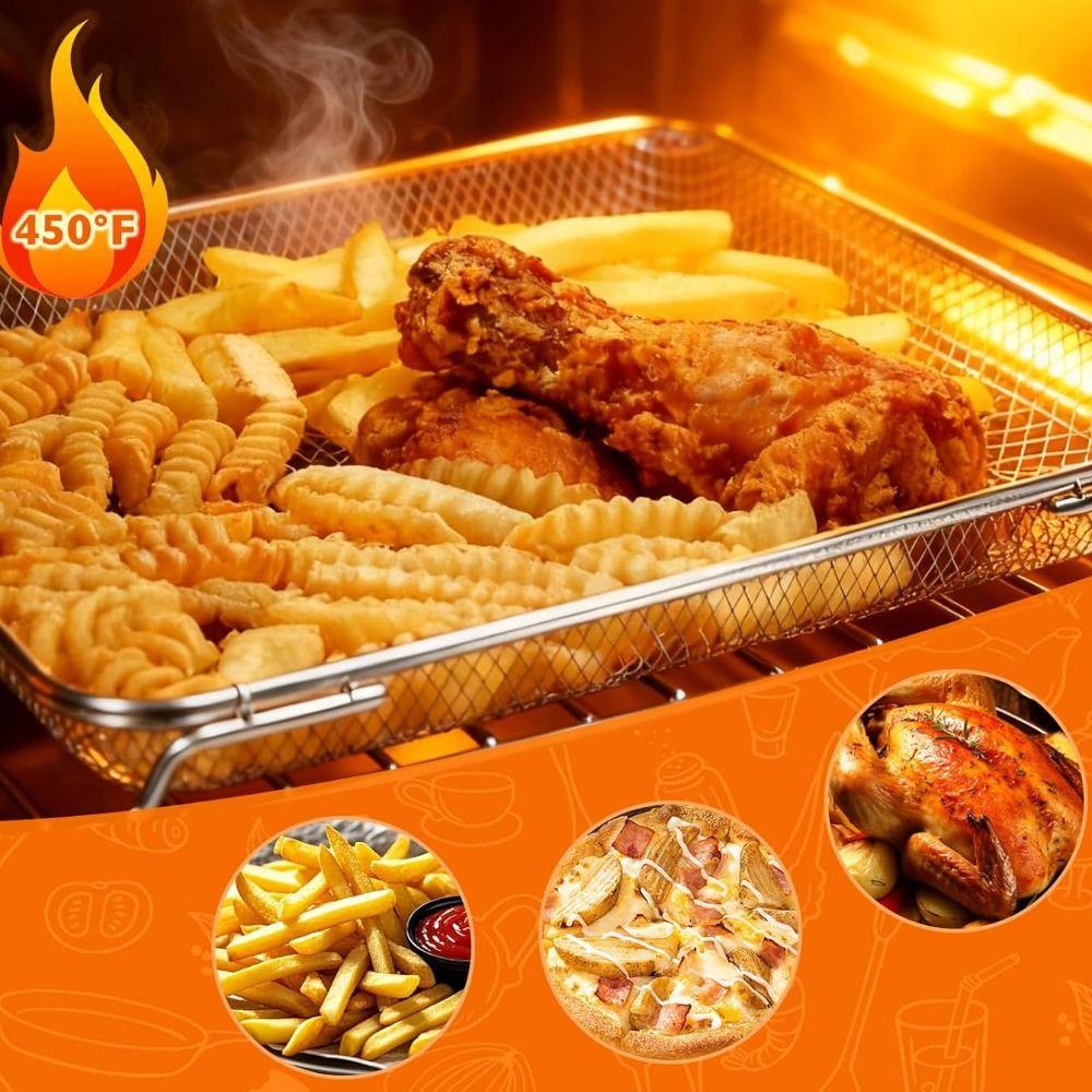 Dishwasher Safe Air Fryer Replacement Mesh Baskets Heat-resistant Air Fryer Basket  French Fries
