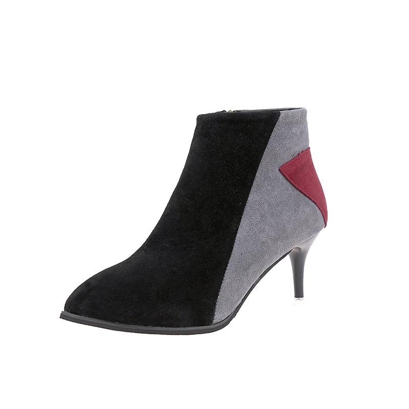 Модные женские ботильоны на высоком квадратном тонком каблуке с острым носком и молниями из натуральной кожи разных цветов, женские ботинки896