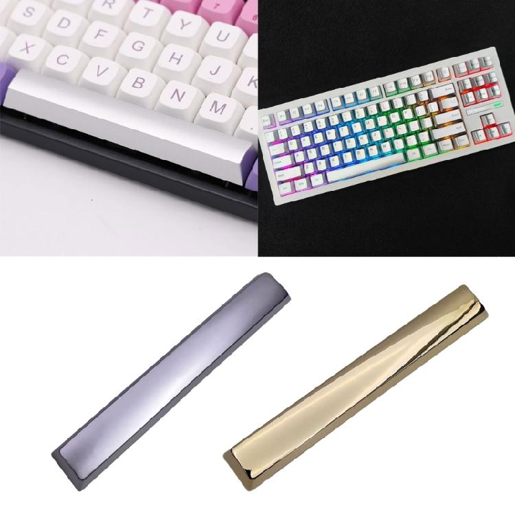Эргономичная колпачок клавиши пробела из цинкового сплава для механических клавиатур, устойчивый к выцветанию, золотой/серебряный, высокая прочность