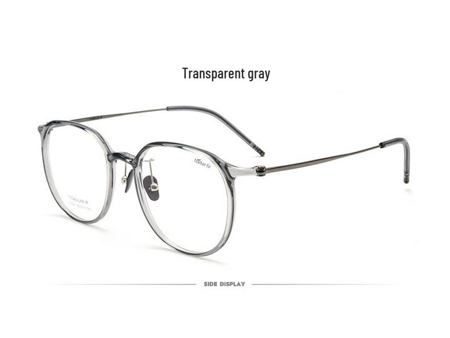 Женские сверхлегкие оправы для очков из чистого титана в корейском стиле для маленького лица, модель 9104 - очень широкие очки для миопии