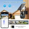 Security Camera - WiFi - 4K - 8X Zoom - Color Night Vision - Solar Panel