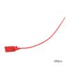 100Pcs Plastic Disposable Zip Ties Self Locking Tie Suitcase Shoes Bag Label Tag (Red)