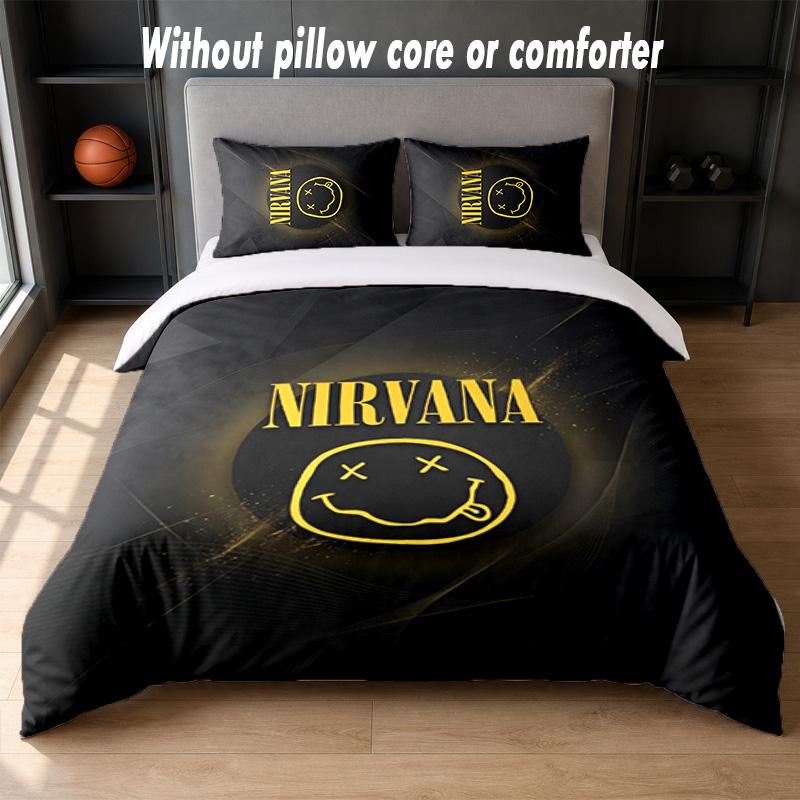 Nirvana Design Bed Bedding Set 1 Duvet Cover + 2 Pillowcases Soft Breathable Household Bed Linens