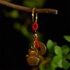Lucky Cat Five Emperor Coin, латунный брелок, подвески, милые животные, ювелирные изделия ручной работы