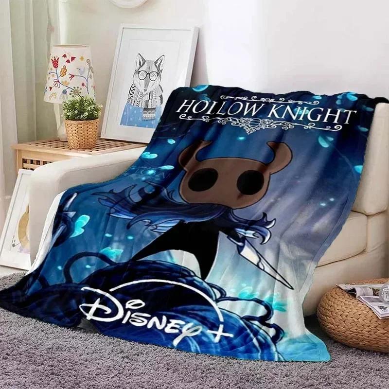Hollow Knight Fashion Digital Printed Pattern Тонкое одеяло Фланелевое одеяло Портативное одеяло для дома, путешествий, офиса, обеденного перерыва