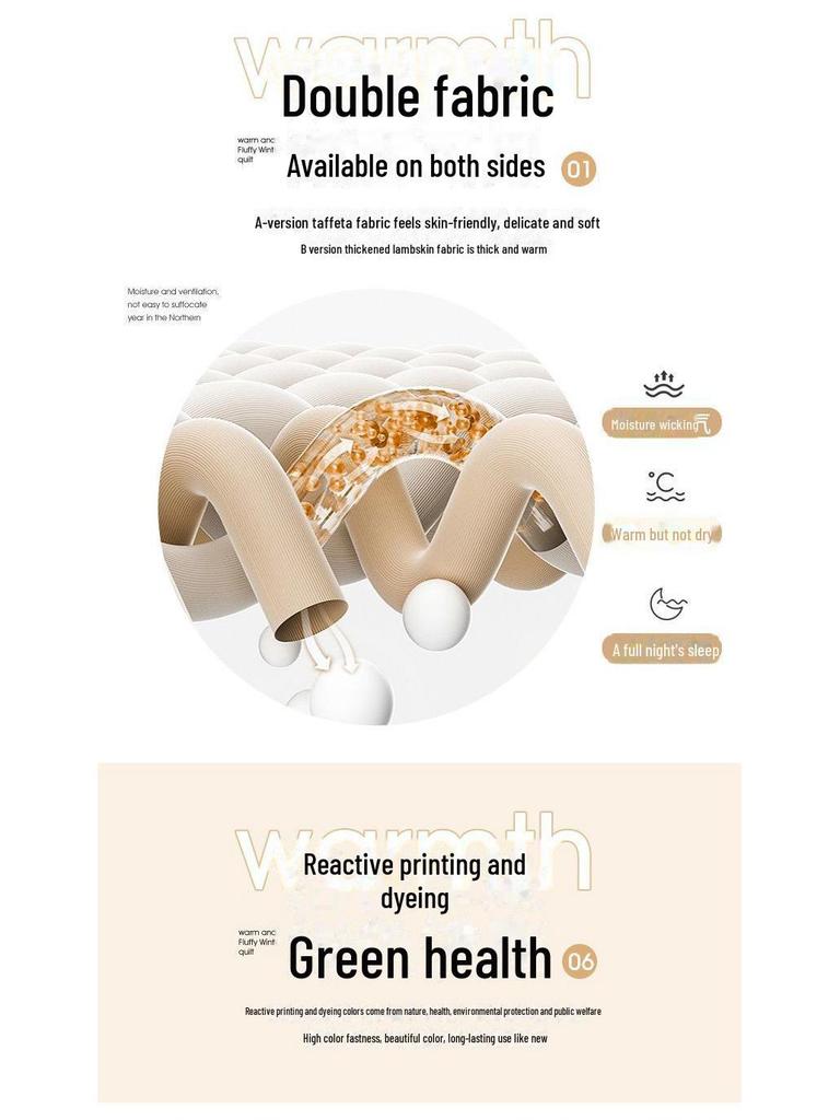 Двусторонняя основа из овечьей шерсти - толстое зимнее одеяло для студентов